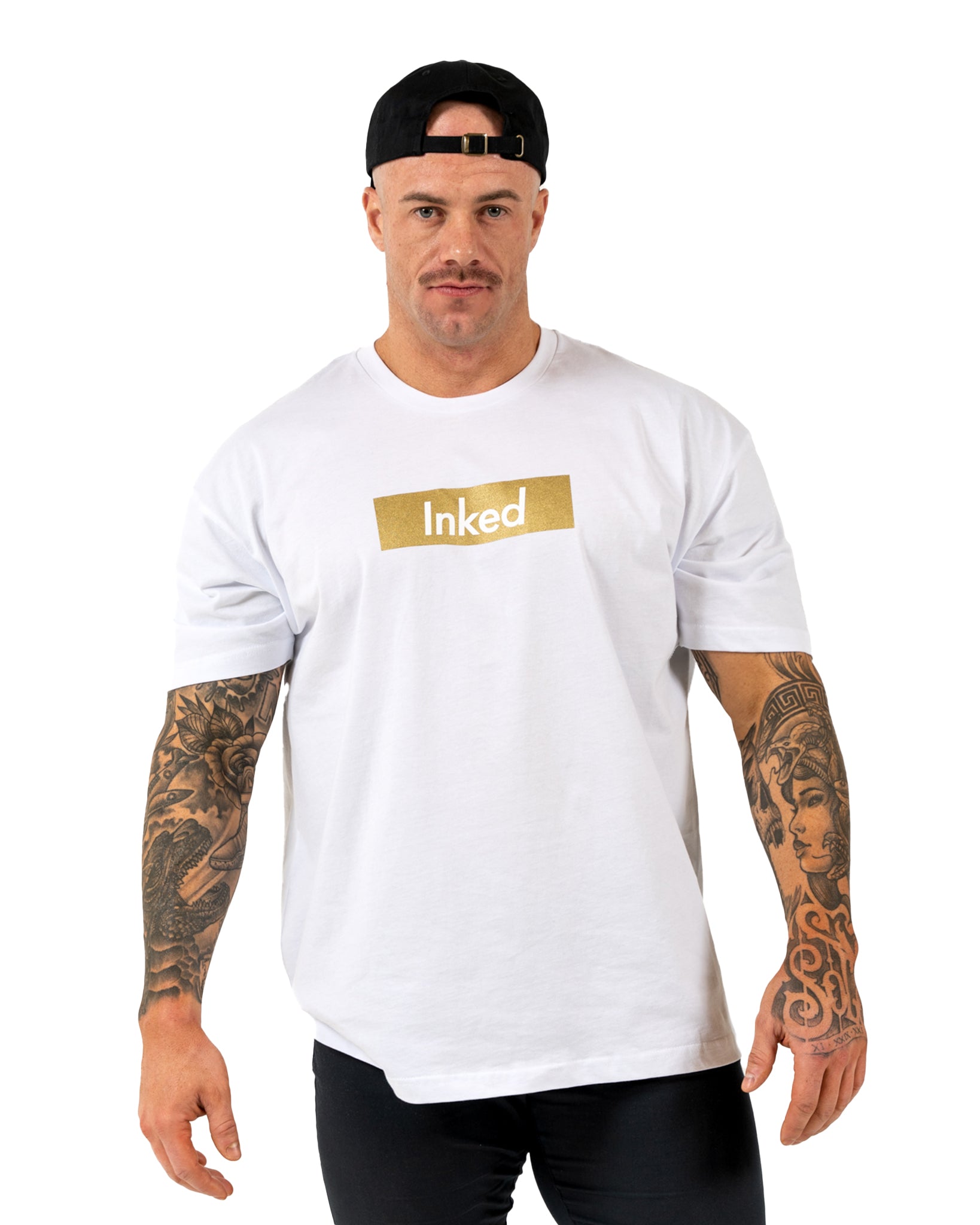 INKED Tee - White w/ Gold